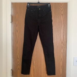 Banana Republic Black High Rise Skinny Jeans Fade Resistant 25 waist